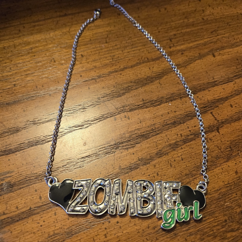 Zombie Girl Pendant Necklace